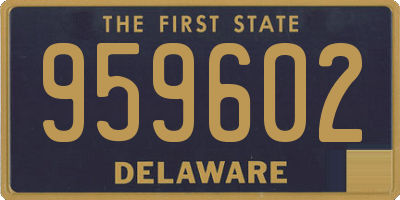 DE license plate 959602