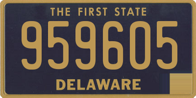 DE license plate 959605