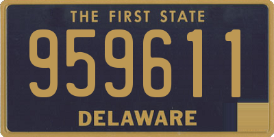 DE license plate 959611