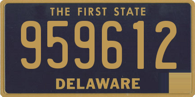 DE license plate 959612