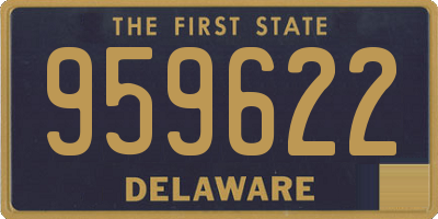 DE license plate 959622