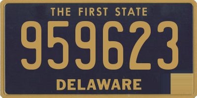 DE license plate 959623