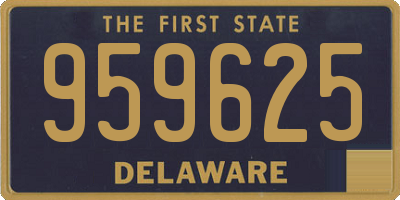DE license plate 959625