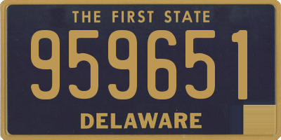 DE license plate 959651
