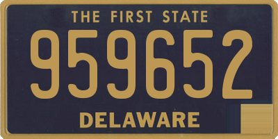 DE license plate 959652