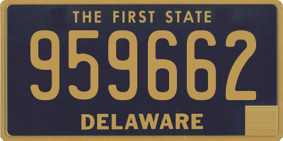 DE license plate 959662