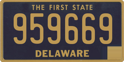 DE license plate 959669