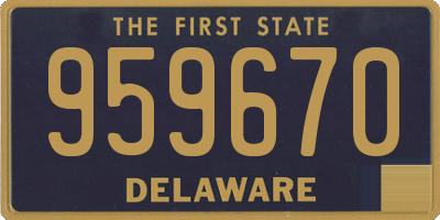DE license plate 959670