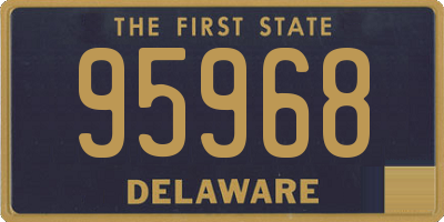 DE license plate 95968