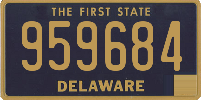 DE license plate 959684