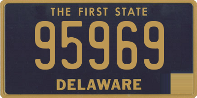 DE license plate 95969