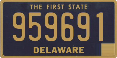 DE license plate 959691