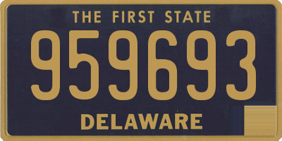 DE license plate 959693