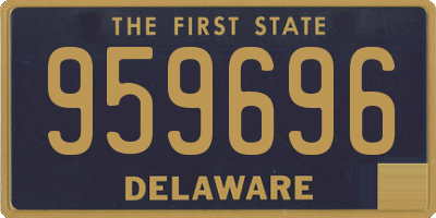 DE license plate 959696