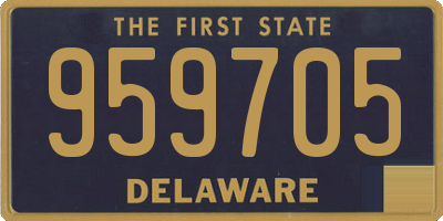 DE license plate 959705
