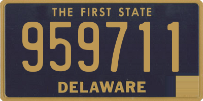 DE license plate 959711