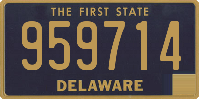 DE license plate 959714