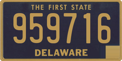 DE license plate 959716