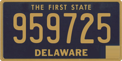 DE license plate 959725