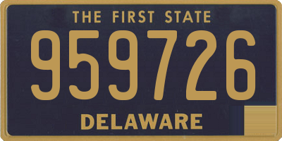 DE license plate 959726