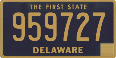 DE license plate 959727
