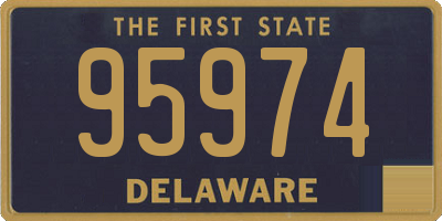 DE license plate 95974