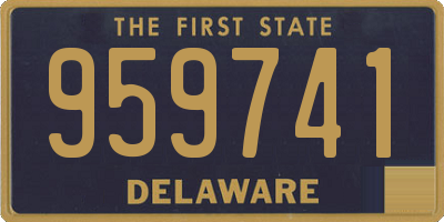DE license plate 959741