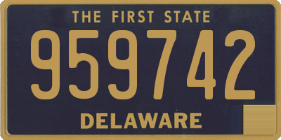 DE license plate 959742