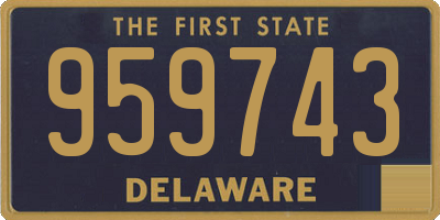 DE license plate 959743