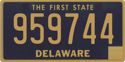 DE license plate 959744