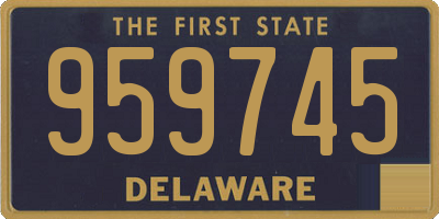 DE license plate 959745