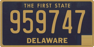 DE license plate 959747