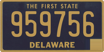 DE license plate 959756