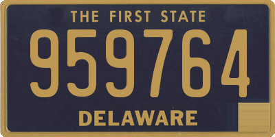 DE license plate 959764
