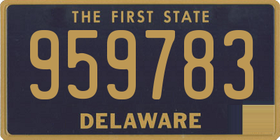 DE license plate 959783