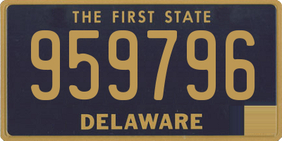 DE license plate 959796