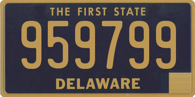 DE license plate 959799