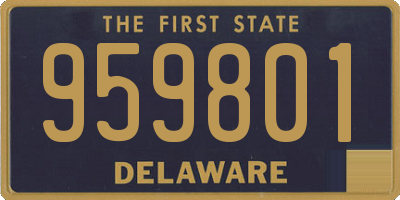 DE license plate 959801