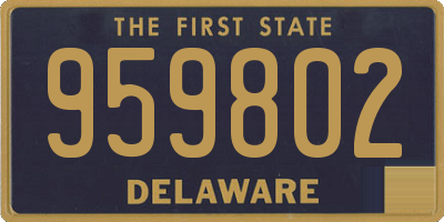 DE license plate 959802