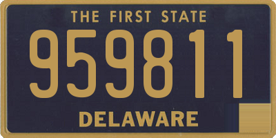 DE license plate 959811