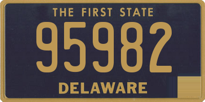 DE license plate 95982