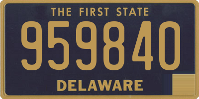 DE license plate 959840