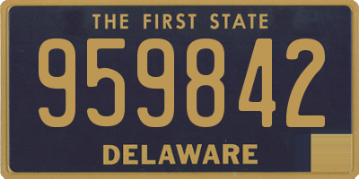 DE license plate 959842
