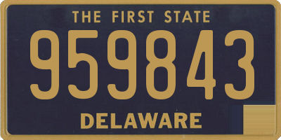 DE license plate 959843