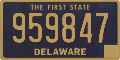 DE license plate 959847