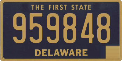 DE license plate 959848