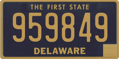 DE license plate 959849