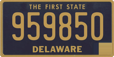 DE license plate 959850