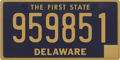 DE license plate 959851