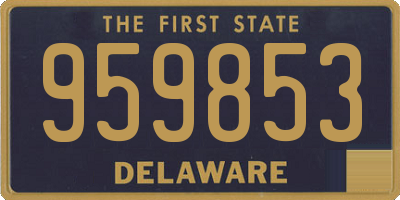 DE license plate 959853